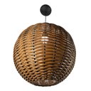 Ver imagem 7 de Kit Utron 3 Lustres Luminária Pendente Junco Globo Bola 35cm Globo 35 Natural