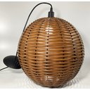 Ver imagem 4 de Kit Utron 3 Lustres Luminária Pendente Junco Globo Bola 35cm Globo 35 Natural