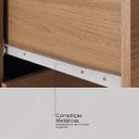 Ver mais imagens de Guarda Roupa Casal 3 Portas com Espelho e 2 Gavetas Moema - Amêndola Touch/ Nude e Preto Prime Tx