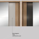 Ver imagem 5 de Guarda Roupa Casal 3 Portas com Espelho e 2 Gavetas Moema - Amêndola Touch/ Nude e Preto Prime Tx