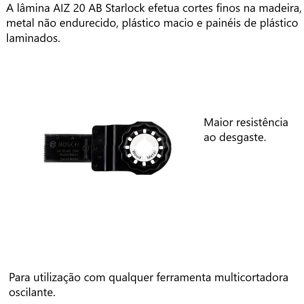 Lâmina de Serra de Imersão Bosch para Multicortadora Bim Aiz 20 Ab Wood And Metal 20 X 30 Mm - 2