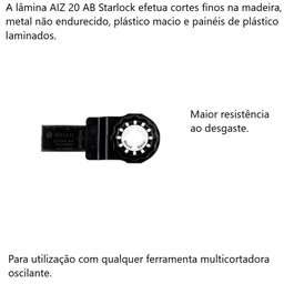Lâmina de Serra de Imersão Bosch para Multicortadora Bim Aiz 20 Ab Wood And Metal 20 X 30 Mm - 2
