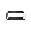 Ver imagem 3 de Mesa de Centro Sala Orgânica 80cm x 48cm Cantos Arredondados e Pés em Metal Cor:Nero com Preto