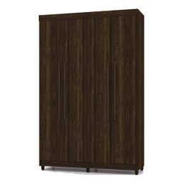 Guarda Roupa Solteiro 4 Portas e 3 Gavetas Palmas Cor Belmont - Móveis Vila Rica - 1