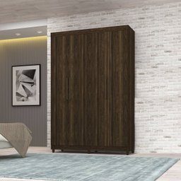 Guarda Roupa Solteiro 4 Portas e 3 Gavetas Palmas Cor Belmont - Móveis Vila Rica - 3