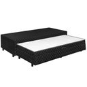 Ver imagem 4 de Base Box Solteiro c/ Baú na Cama Auxiliar Gaby 88x188 Preto
