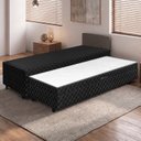 Ver imagem 1 de Base Box Solteiro c/ Baú na Cama Auxiliar Gaby 88x188 Preto