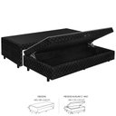 Ver imagem 3 de Base Box Solteiro c/ Baú na Cama Auxiliar Gaby 88x188 Preto