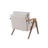 Poltrona França Linho Off-white Sala Estar Design Moderno Confortável - 3