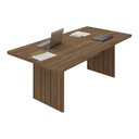 Ver imagem 1 de Mesa de Escritório 200cm para Reunião com Tampo 30mm Multimóveis Cr25281 Nogal