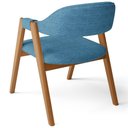 Ver imagem 6 de Kit 4 Cadeiras de Jantar e Estar Living Estofada Nadja L02 Linho Azul - Lyam Decor