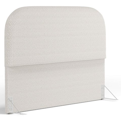 Cabeceira Cama Box Casal 140cm Orgânica Lanna W01 Bouclê Cru - Lyam Decor