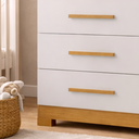 Ver imagem 3 de Cômoda para Quarto Sapateira Malibú 4 Gavetas Porta e Prateleira Interna - Jm3 Móveis:freijó/off