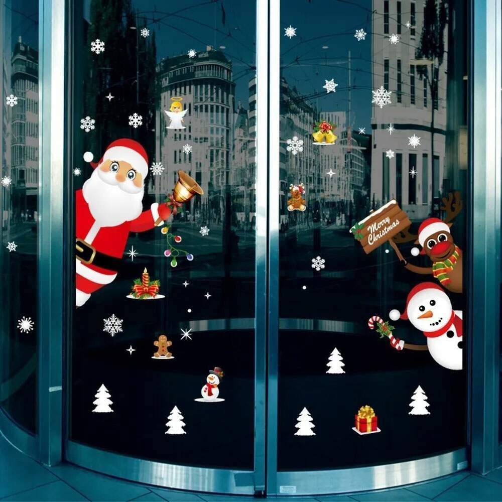 Adesivo Decorativo Papai Noel e Seus Amigos-Grande 135x100cm