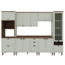 Ver imagem 2 de Cozinha Completa Ayla 11 Portas 5 Gavetas 100% MDF com Vidro Verde Mint - Genialflex