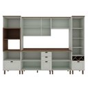 Ver imagem 3 de Cozinha Completa Ayla 11 Portas 5 Gavetas 100% MDF com Vidro Verde Mint - Genialflex