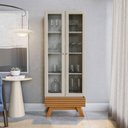 Ver imagem 1 de Cristaleira Retrô Sala de Estar Marsala Nature Off White 185cm