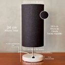 Ver imagem 3 de Abajur Luminaria de Mesa Redondo com Interruptor Ref 84 Decoração Casa Sala Quarto Escritório Moveis