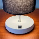 Ver imagem 4 de Abajur Luminaria de Mesa Redondo com Interruptor Ref 84 Decoração Casa Sala Quarto Escritório Moveis