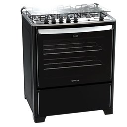 Fogão Atlas New Utop Mesa Inox 5 Bocas Preto Bivolt 300001223 - 1