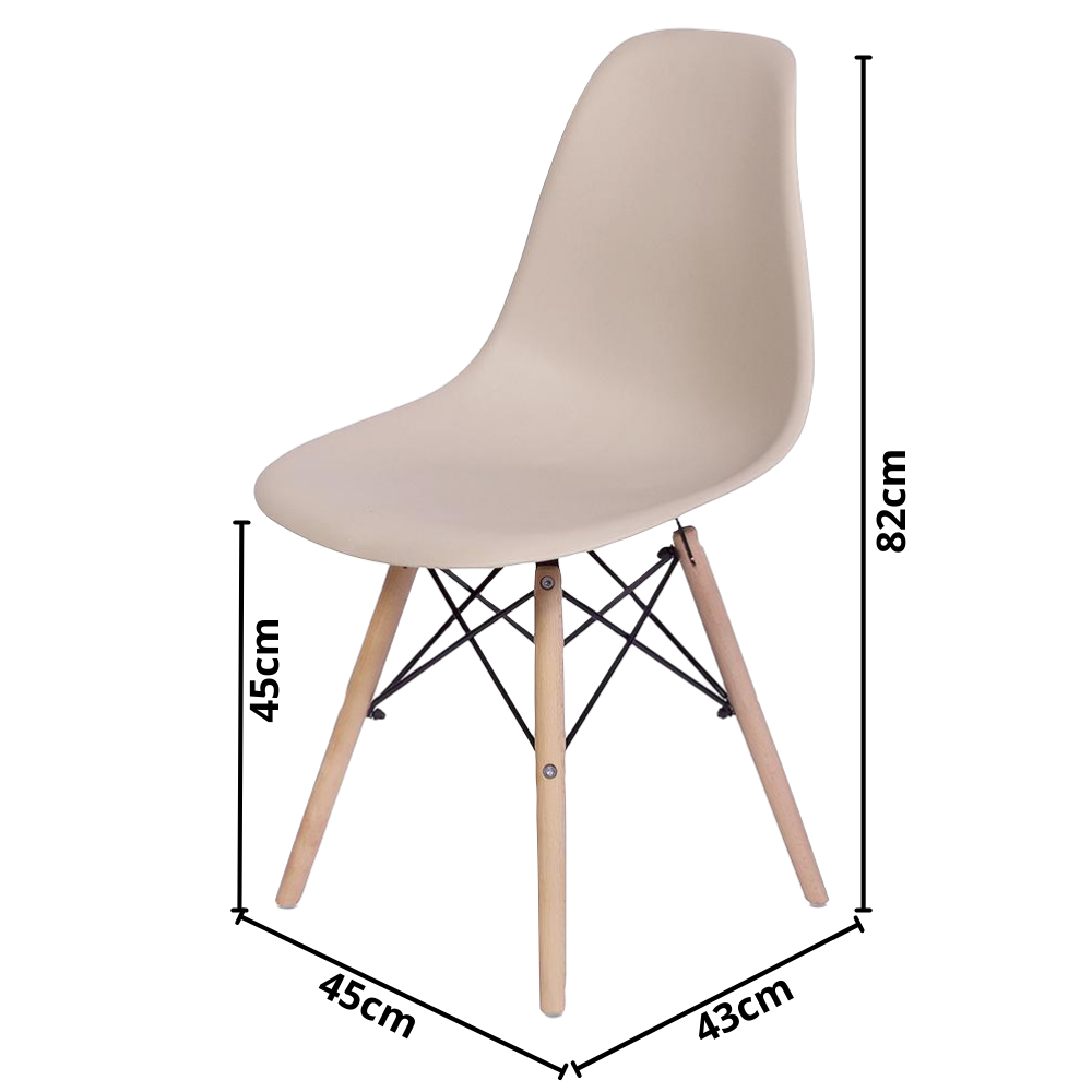 Cadeira Eames Nude - Base Madeira Natural - 3