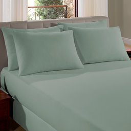 Jogo de Cama Casal 3 peças Fendi Liso em Malha 100% Algodão Premium Penteado Sul Brasil - 1