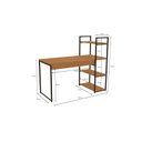 Ver imagem 2 de Escrivaninha Mesa Escritório com Estante 3 Prateleiras Industrial