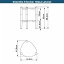 Ver imagem 5 de Mesa Lateral de Apoio Orgânica Artesano 45 Cm (largura) em Mdp Hanover (mel) Pés Madeira Maciça