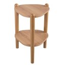 Ver imagem 2 de Mesa Lateral de Apoio Orgânica Artesano 45 Cm (largura) em Mdp Hanover (mel) Pés Madeira Maciça
