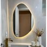 Espelho Orgânico Decorativo Lapidado com Led 90x65 Cm E02 para Sala, Quarto, Banheiro, 3000k 110v - 1