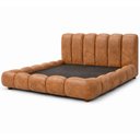 Ver imagem 5 de Cama Japonesa com Cabeceira King Nuvem Courino Caramelo - Sallar Home