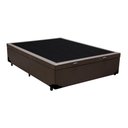 Ver imagem 2 de Cama Box Baú Viúva Loja Xerife Sintético Marrom 41x128x188