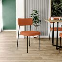 Ver imagem 2 de Kit 06 Cadeiras Estofadas para Sala de Jantar Melina L02 Tecido Terracota - Lyam Decor