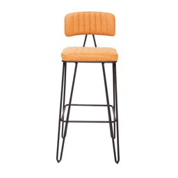 Banqueta Alta Com Encosto Alto Estofado Para Cozinha Americana Bancada Nord Caramelo Vintage Luxo - 3 Banqueta Alta Com Encosto Alto Estofado Para Cozinha Americana Bancada Nord Caramelo Vintage Luxo - 3