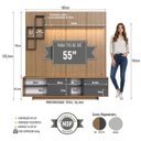 Ver imagem 7 de Rack Painel TV até 55 Polegadas 180cm e Iluminação em LED Linea Mel/Grafite