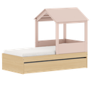 Ver imagem 2 de Bicama Infantil 2 em 1 com Telhadinho de Casinha Rosa Linha Play Quater