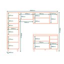 Ver imagem 5 de Cozinha Compacta 4 Peças Balcão com Tampo 3 Portas de Vidro Lara Espresso Móveis