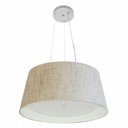 Ver imagem 1 de Lustre Pendente Cone Md-4144 Cúpula em Tecido 25x50x40cm Rustico Bege / Branco - Bivolt