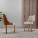 Ver imagem 2 de Conjunto com 2 Cadeiras Esmeralda em Madeira Maciça para Sala de Jantar Moderna Mobília