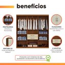 Ver imagem 5 de Guarda Roupas Solteiro Maya 7 Portas 2 Gavetas MDP Madeirado Areia Aramóveis
