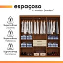 Ver imagem 6 de Guarda Roupas Solteiro Maya 7 Portas 2 Gavetas MDP Madeirado Areia Aramóveis