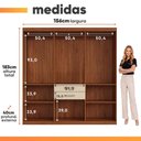 Ver imagem 7 de Guarda Roupas Solteiro Maya 7 Portas 2 Gavetas MDP Madeirado Areia Aramóveis