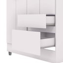 Ver imagem 6 de Guarda Roupa Solteiro Abruzzo 4 Portas de Bater 2 Gavetas com Cabideiro Branco G98 - Gran Belo