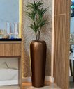 Ver imagem 2 de Vaso Grande Vitrificado 100cm Fibra de Vidro Bronze Brilho