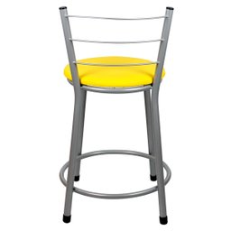 Banqueta Baixa para Cozinha Epoxi Cinza:amarelo - 4
