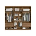 Ver imagem 3 de Guarda Roupa 6 Portas e 4 Gavetas C/ Pés Buriti Jatoba - Santos Andirá