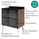 Ver imagem 4 de Balcao com Tampo 2 Gavetoes Vidro MDF 80 cm Kali 1641227 Carvalho Toq Nicioli