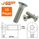 Ver imagem 2 de Parafuso Allen Aço Inox Cabeça Chata M10 x 30 mm - 10 Peças
