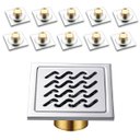 Ver imagem 1 de Ralo 10x10 Aço Inox Banheiro Kit 10 Uni Lavabo Anti Odor Anti Inseto Higienico Seguro Cozinha Quinta