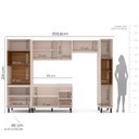 Ver imagem 2 de Armário de Cozinha Modulada Completa 5 Peças 306,8cm sem Tampo 250031 Koya Politorno Móveis